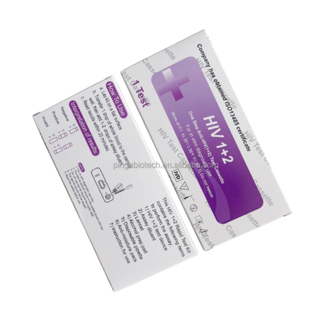 HIV 1+2 Rapid Test Kit Home Self Testing Blood Diagnostic Kit Accurate Results