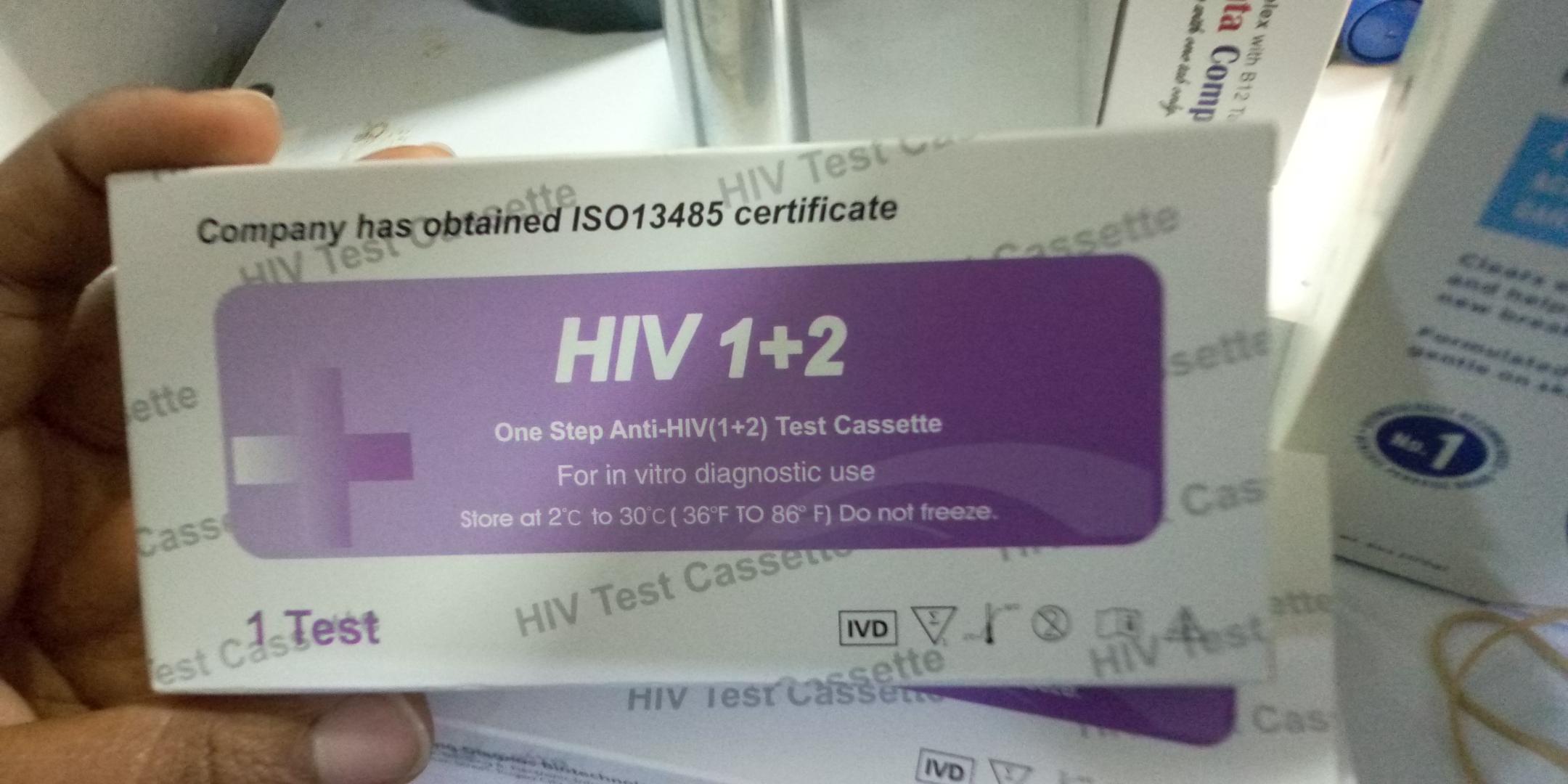 HIV 1+2 Rapid Test Kit Home Self Testing Blood Diagnostic Kit Accurate Results
