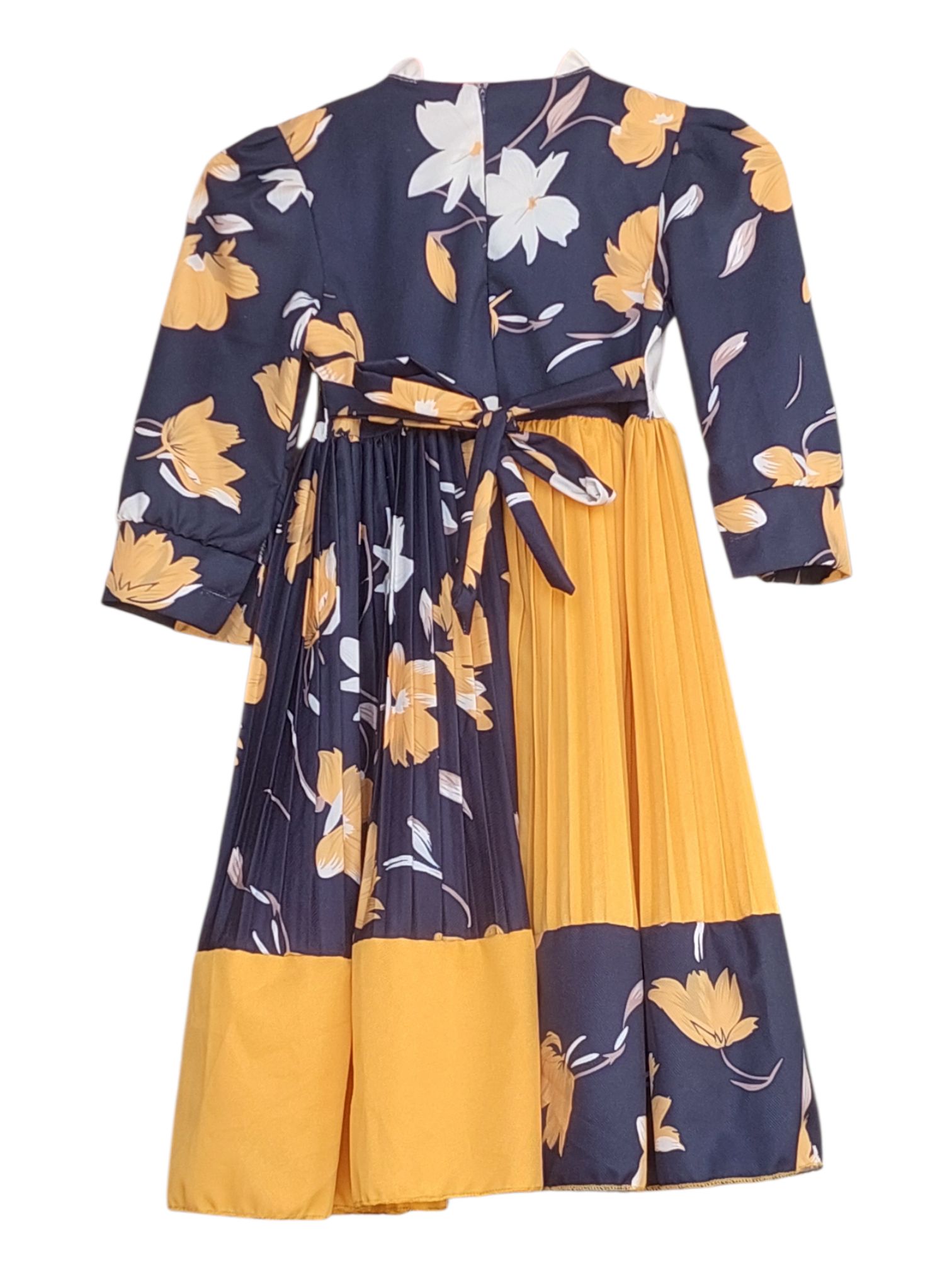 A charming beautiful girls dress fit & flare style with pleated skirt.