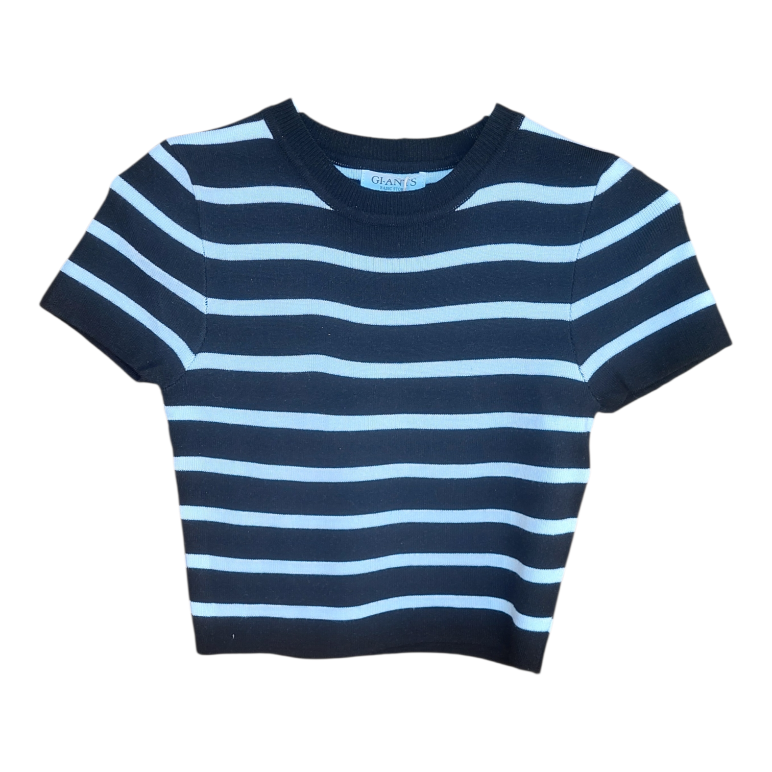 Unleash your inner Barbie with this glamorous & chic striped crop top.