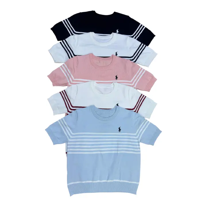 ELevate your Everyday with the signature  polo inspired short sleeve knit sweaters
