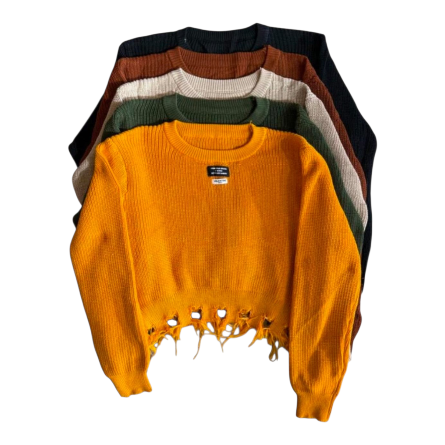 Nairobi  fashion Cozy vibe , popular cropped distressed  knit sweaters they are trendy,versatile, and high_quality premium  sweater tops ♥️