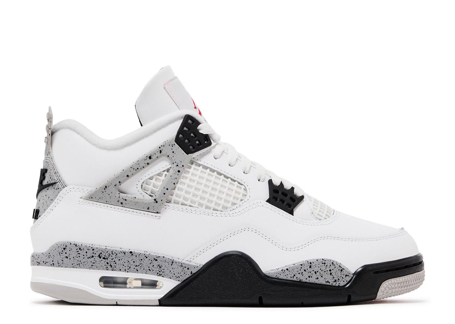 Jordan 4 J4 retro white cement high quality sneakers