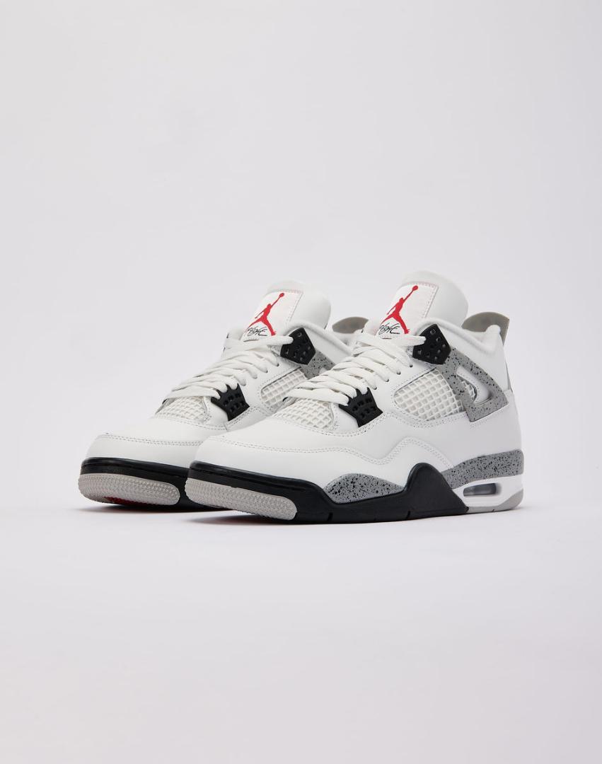 Jordan 4 J4 retro white cement high quality sneakers