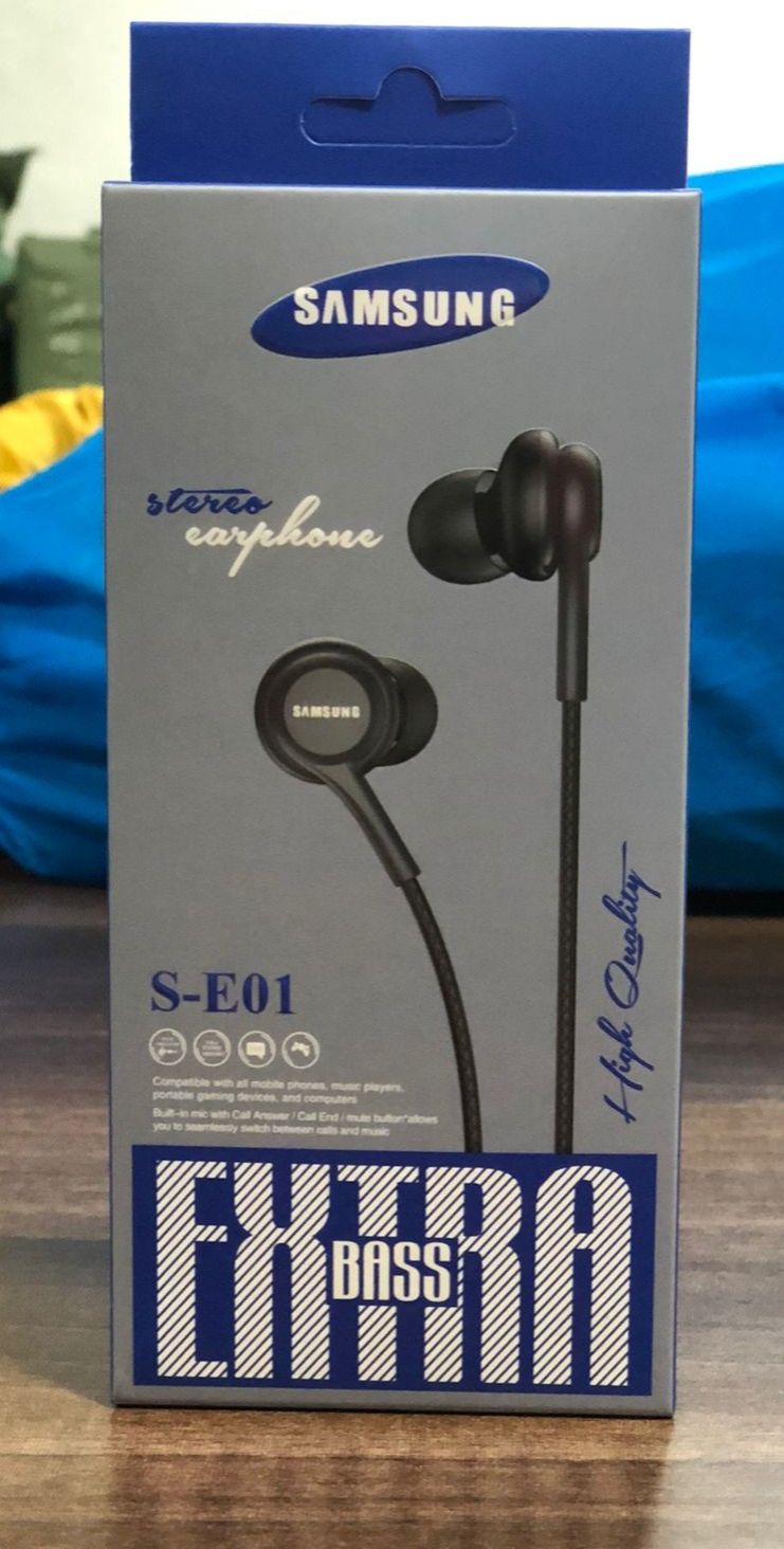 Stereo Samsung wired Earphones with extra bass,Earbuds Noise isolating In-Ear Metal Subwoofer Earplugs With Mic For All Phones