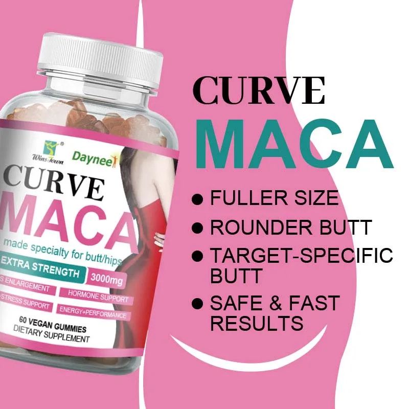 Curve Maca Daynee Gummies for Butt & Hips Enlargement Enhances Curves, Boosts Energy, & Balances Hormones. Curve Maca is a natural supplement which Stimulates Curves and Shape Effectively For Women