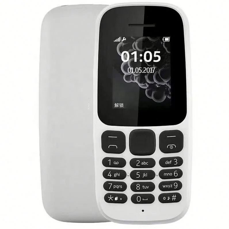Nokia Brand New 105 (2018)- Original Phone 800 MAh 1.5" Dual SIM Cards Unlocked Cheap Durable Old Phone Classic Feature
