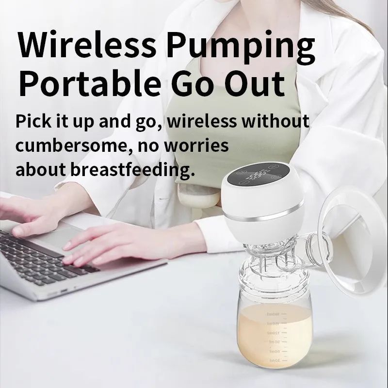Smart Wearable Electric Breast Pump Silent Milk Collection High Suction Hands-free Invisible Automatic Portable Travel