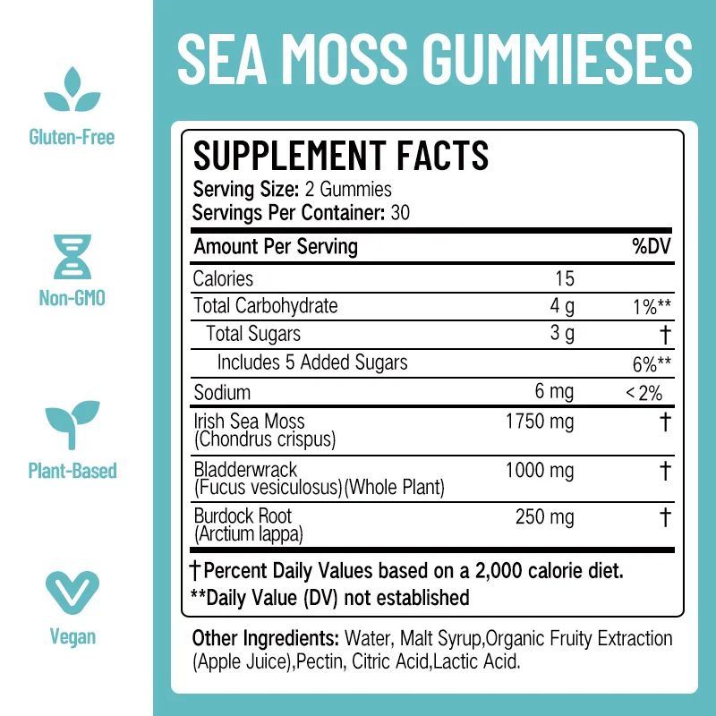 Daynee Sea moss gummies highly effective anti aging , cholesterol support , energy support , immune support