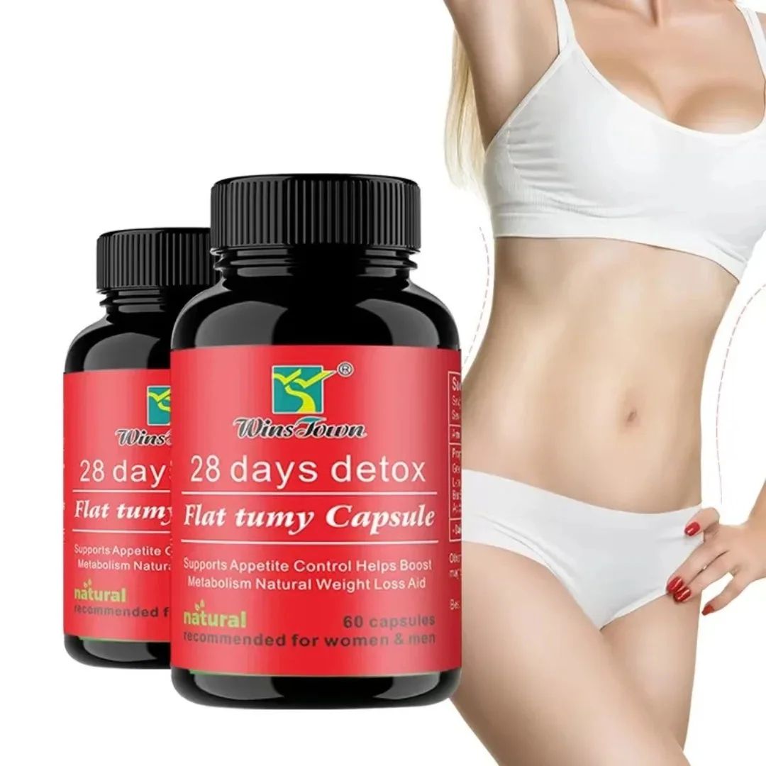 28 Days Detox Flat Tummy Capsules Natural Herbal Formula That Supports Detoxification, Burns Belly Fat, Boosts Energy, Improves Digestion, And Aids In Healthy Weight Loss For A Slimmer Tummy