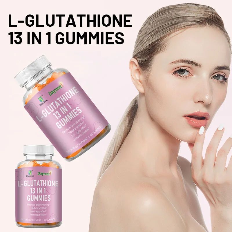 Daynee L- GLUTATHIONE 13 IN 1 GUMMIES For Premium Skin Whitening, Reduce Wrinkles, Anti-Aging Effect and Immunity Booster- 60 DIETARY SUPPLEMENT GUMMIES