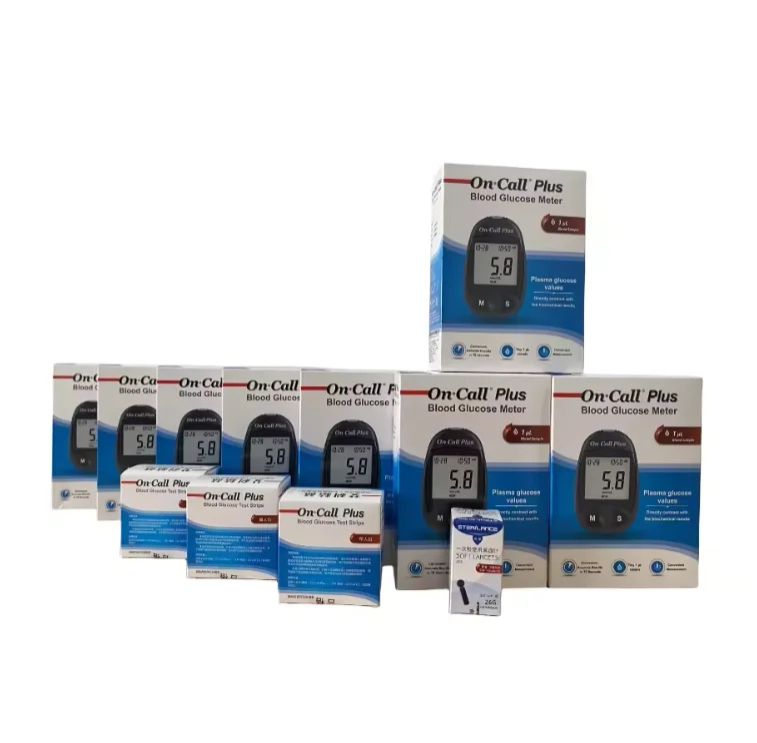OnCall Plus Blood Sugar Glucometer,Lancets,Monitor,stripes and Alcohol pad