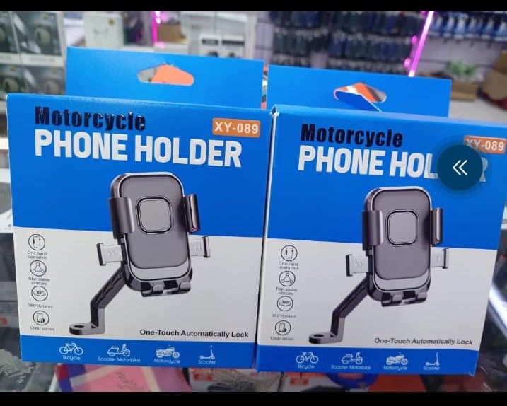 Universal motorcycle phone holder, compatible with bicycle, electric vehicle and motorcycle handlebar mounts