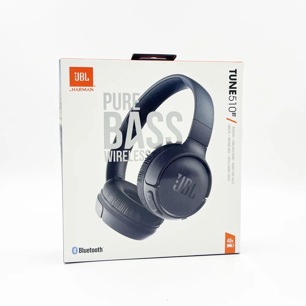 Brand New JBL Tune 510BT: Noise-cancelling Wireless Headset On-Ear Headphones with Purebass Sound Hands free calls Foldable design light weight earphones Head Set