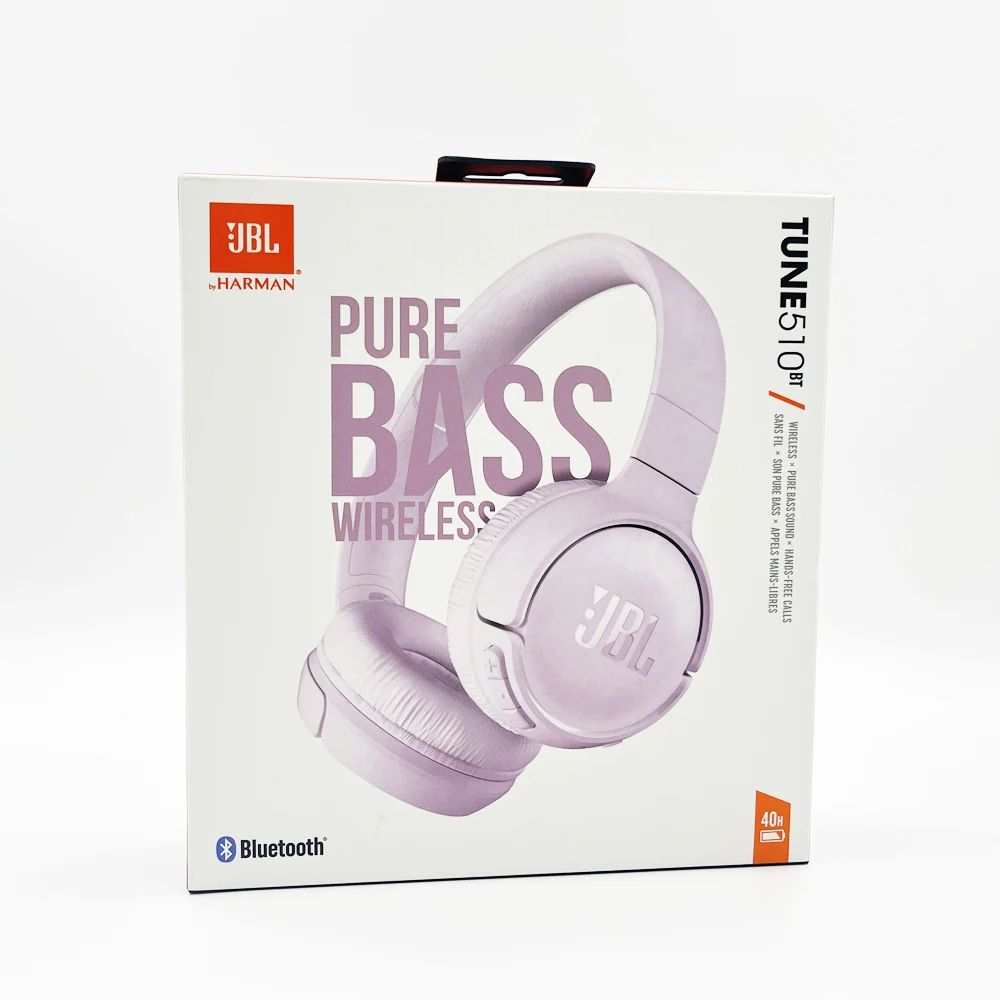 Brand New JBL Tune 510BT: Noise-cancelling Wireless Headset On-Ear Headphones with Purebass Sound Hands free calls Foldable design light weight earphones Head Set