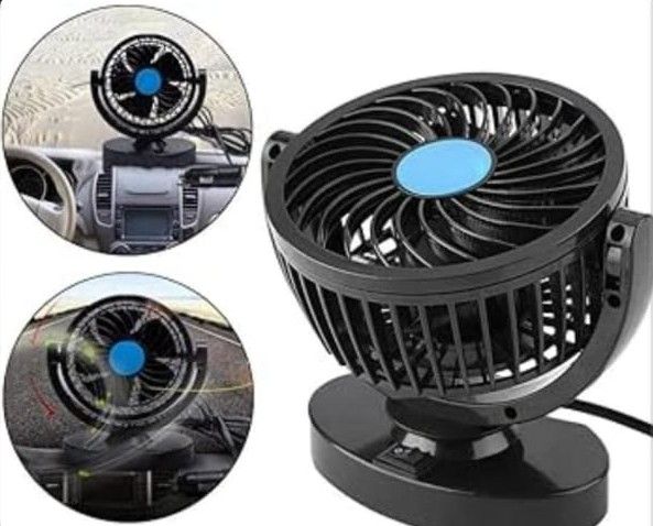12V DC Electric Car Single Head Fan for Dashboad 360 Degree Rotatable Car Auto Powerful Cooling Air Fan, adjustable car air cooler car fan