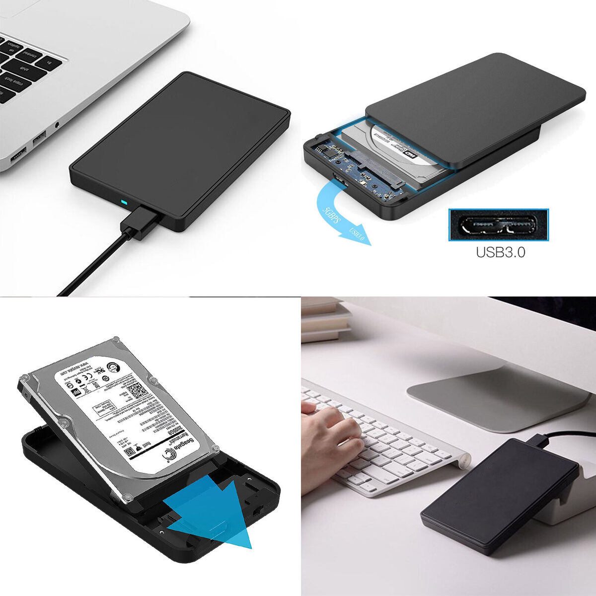 WD/Seagate/Toshiba/Samsung/Hitachi External Hard Drive (500GB / 1TB) Portable HDD with Protective Casing – Fast Data Transfer, Durable Build, Backup & Storage for PC, Laptop, TV, Consoles