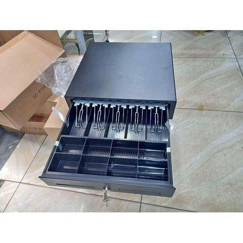 Cash Drawer – Heavy-Duty POS Money Drawer with 4 Bill & 5 Coin Compartments, Key Lock & Smooth Slide Rail – Ideal for Shops, Restaurants & Retail Counters