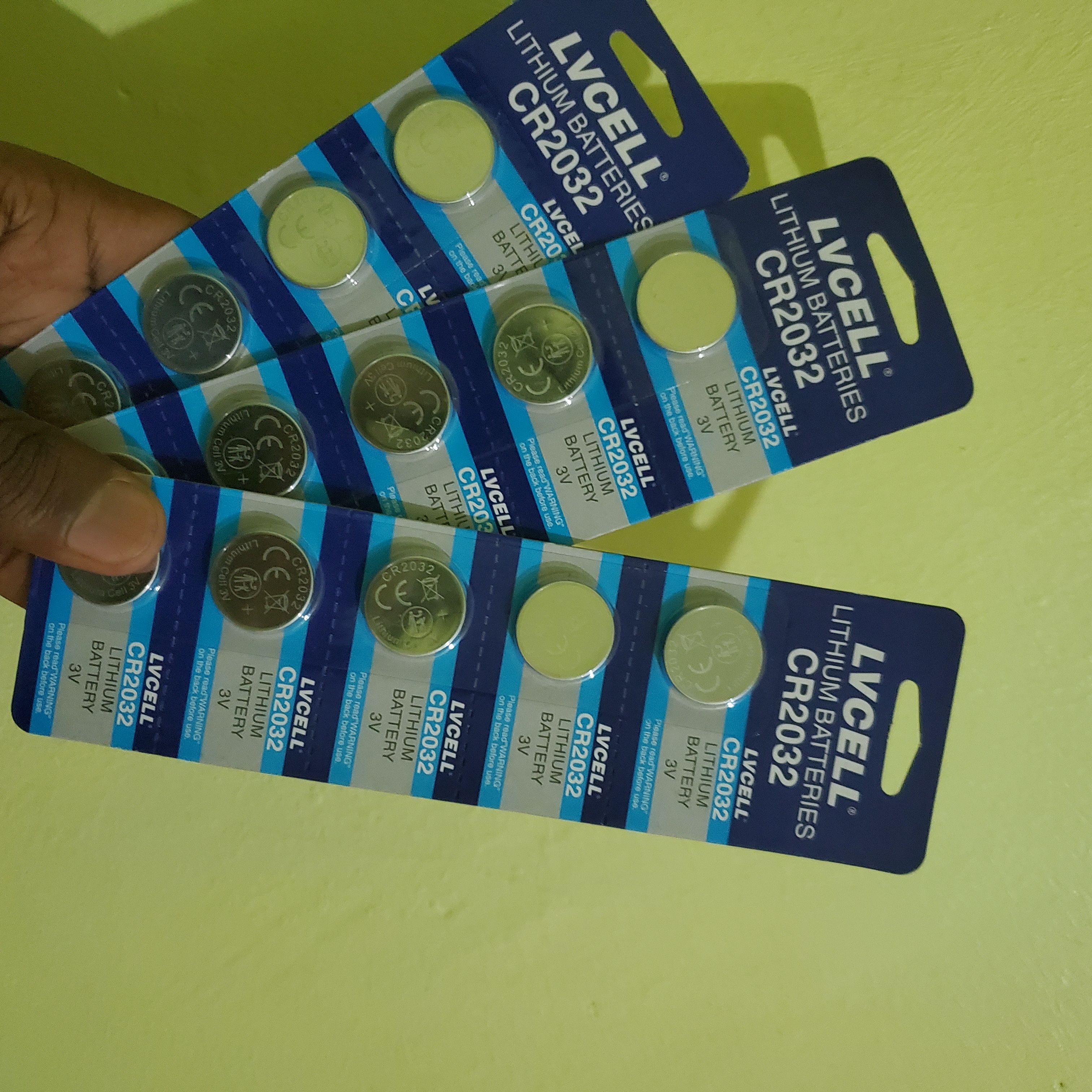 LVCELL CR2032 3V Lithium Button Battery – 65mAh CMOS, BIOS & RTC Backup Replacement Cell