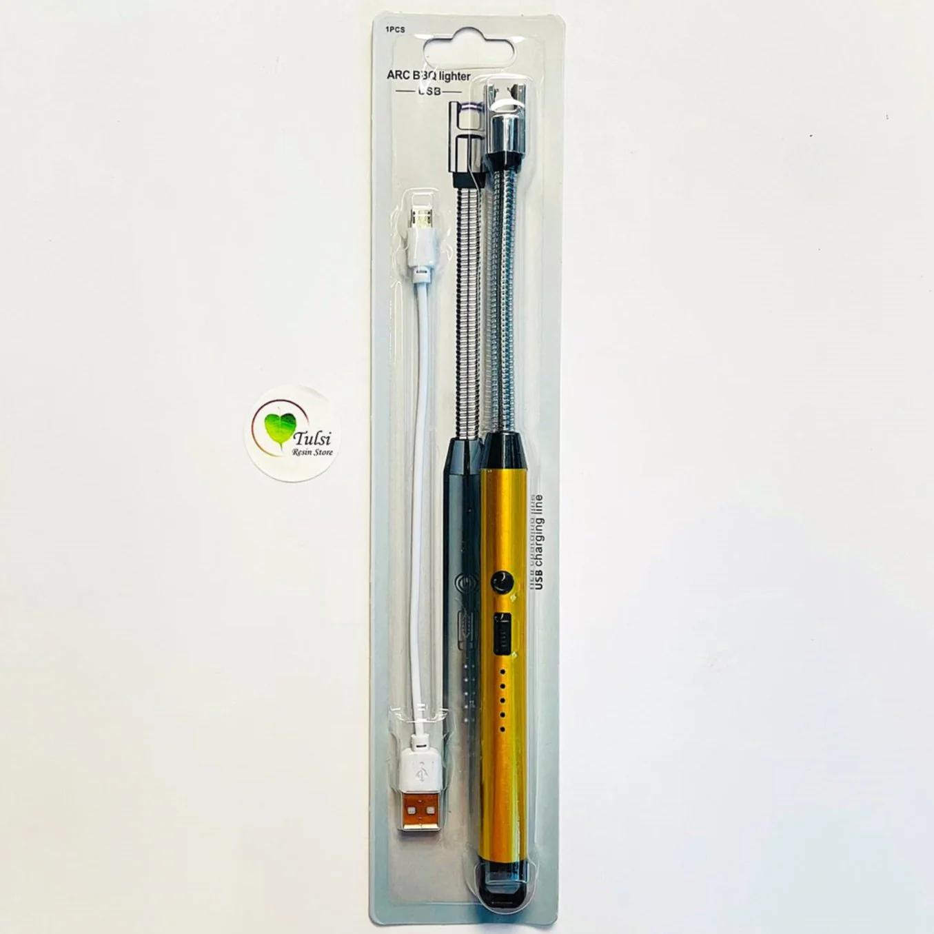 Electric USB Rechargeable Lighter – Flameless Windproof Arc Lighter with Bendable Neck, Safety Switch & Long-Lasting Battery for Kitchen, Candles, Gas Stoves & Outdoor Use