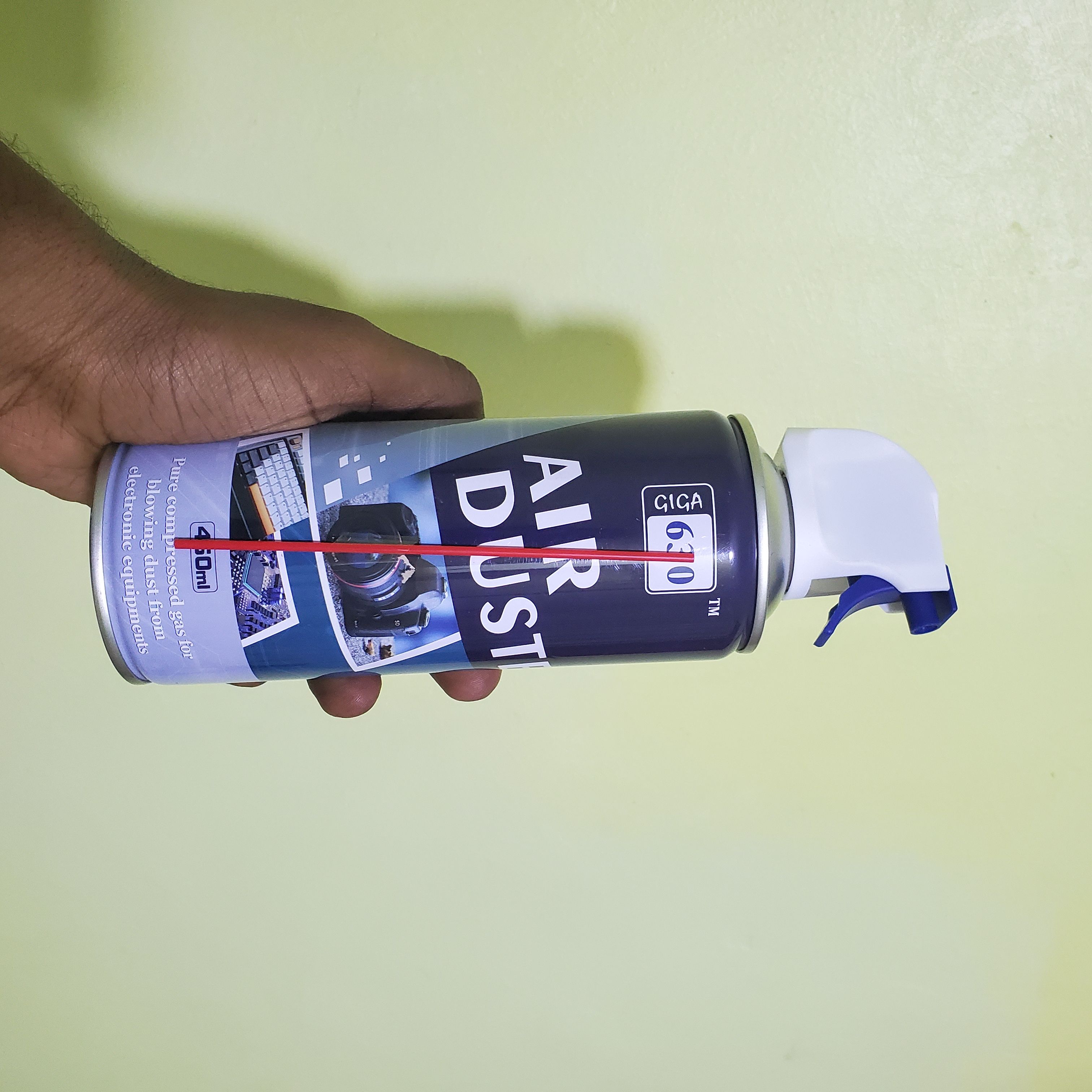 Air Duster Can 450ML – Compressed Air Cleaner for Keyboards, Laptops, Cameras, Consoles & Electronics – Powerful Dust Removal, Safe & Easy to Use Spray Can