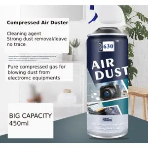 Air Duster Can 450ML – Compressed Air Cleaner for Keyboards, Laptops, Cameras, Consoles & Electronics – Powerful Dust Removal, Safe & Easy to Use Spray Can