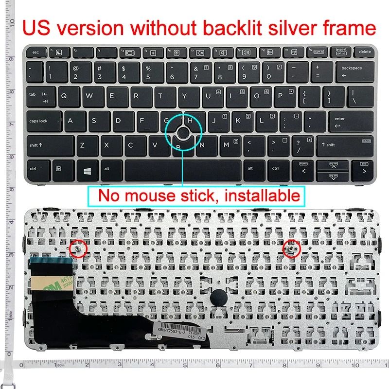 HP EliteBook 820 G3 Backlit Laptop Keyboard – US Layout Replacement with Backlight & Premium Build. Durable Laptop Keypad for Business & Study Laptops