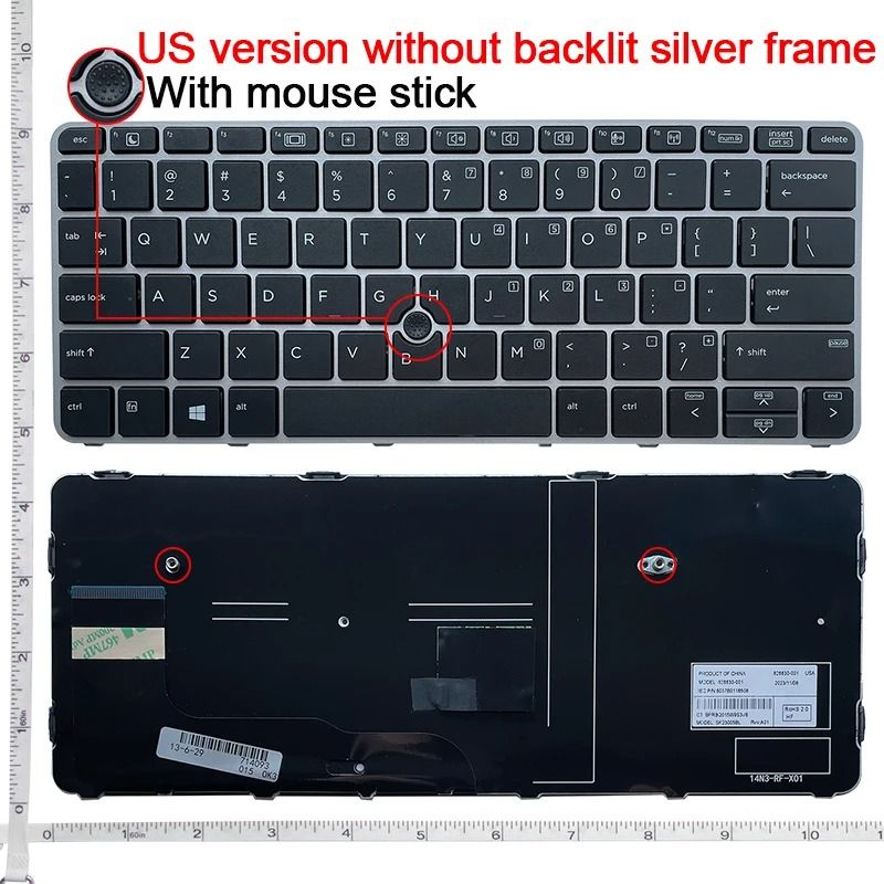 HP EliteBook 820 G3 Backlit Laptop Keyboard – US Layout Replacement with Backlight & Premium Build. Durable Laptop Keypad for Business & Study Laptops