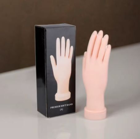 Bendable Hand training dummy cosmetology training Nail Art Practice Hand - Flexible Silicone Hand Model for Manicure Training rings bracelet hand display Mannequin