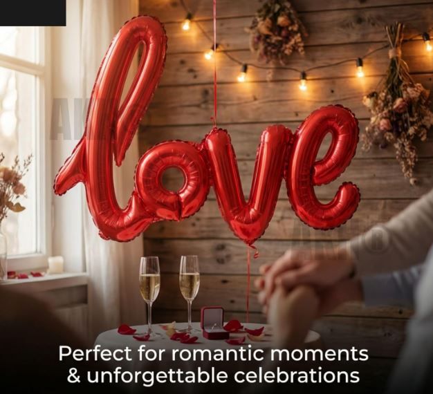 Red Love Letter Foil Balloon Valentine decoration set Birthday Wedding Party Anniversary Décor Supply Home House
