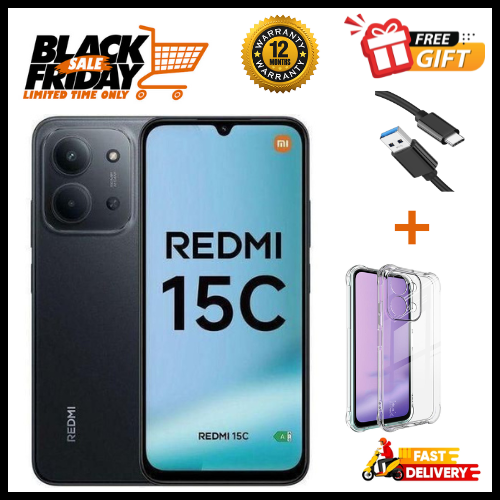 END OF MONTH OFFERS🔥🔥🔥BRAND NEW REDMI 15C 128GB/256GB Storage UPTO 8GB(4+4GB Extended) / 16GB Ram 6.9'' LCD 50MP Main Camera 6000mAh 33W Fast Charger Android 15 Xiaomi Hyper OS 2 Side Fingerprint