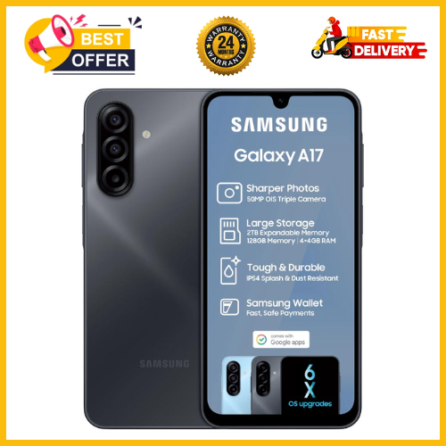 SUPER SALE DEALS🔥🔥🔥 BRAND NEW SAMSUNG GALAXY A17 4G 6.7'' 128GB/256GB ROM + 4GB/8GB RAM 5000 mAh 50 MP+ 13 MP camera Android 15Fingerprint (side-mounted) smartphones