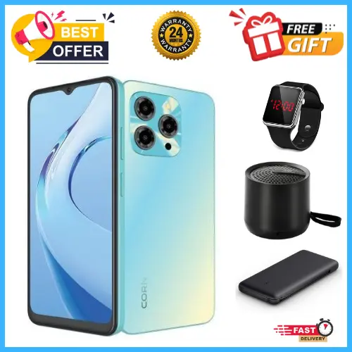 END OF MONTH OFFERS🔥🔥🔥CORN C16 PRO MAX 6.6" STORAGE ROM 64GB RAM 5GB STRONG BATTERY 5000 mAh DOUBLE SIM CARD SMART PHONE ON OFFER FINGERPRINT FACE UNLOCK,8MP