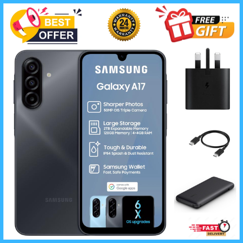 LIMITED DISCOUNTS🔥🔥🔥 BRAND NEW SAMSUNG GALAXY A17 5G 6.7'' 128GB/256GB ROM + 4GB/8GB RAM 5000 mAh 50 MP+ 13 MP camera Android 15Fingerprint (side-mounted) smartphones