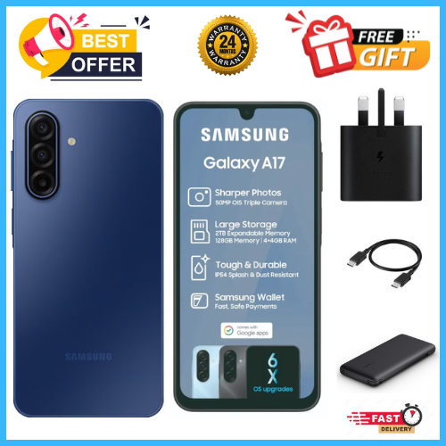 LIMITED DISCOUNTS🔥🔥🔥 BRAND NEW SAMSUNG GALAXY A17 5G 6.7'' 128GB/256GB ROM + 4GB/8GB RAM 5000 mAh 50 MP+ 13 MP camera Android 15Fingerprint (side-mounted) smartphones