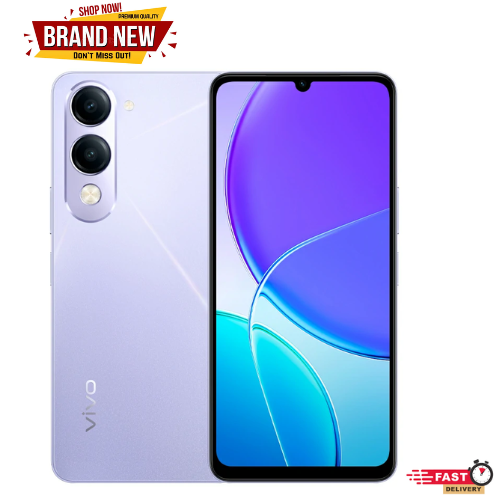 Brand New Vivo Y04 64GB+4GB Smartphone 6.7" 90Hz IPS LCD Display Android 14 4G 15W Fast-charging 5500mAh Battery Smart Phones Dual Sim 1 Years warranty Side-mounted AI Smartphone phone