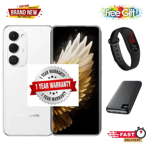 [BRAND NEW] Tecno Spark 40 Pro Plus 6.78" Curved AMOLED Screen, Upto 16GB RAM+256GB ROM, 5200mAh Battery, Android 15, 50MP+13MP Camera, 45W Fast Charging, - Smartphones + Free Power