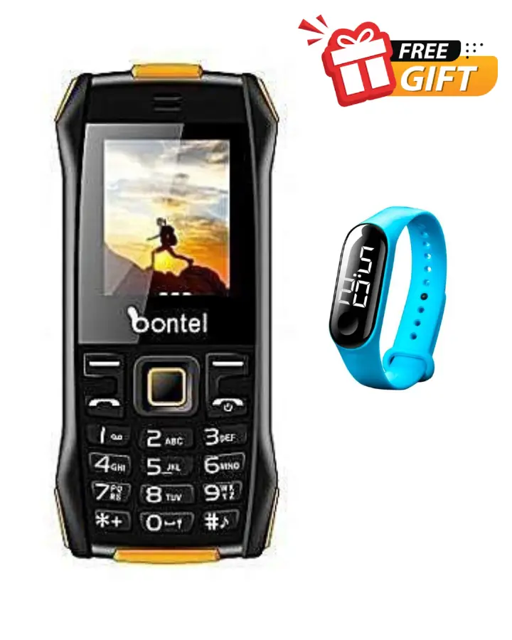 Bontel L400 Plus Feature Phone, 1.77" Screen Display, Dual sim card, Big Torch Light, Battery capacity 1000mAh,Camera Button phone