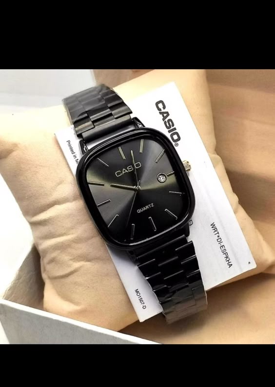 Casio Vintage Rose Black Watch – Classic Black Dial Quartz Timepiece