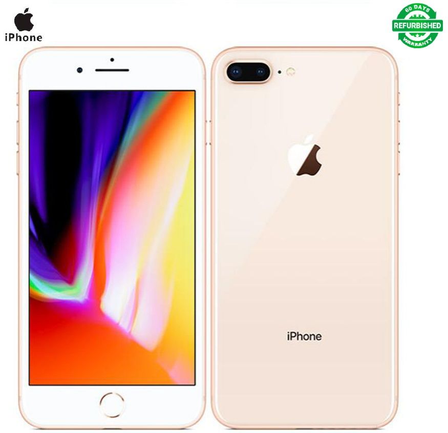 Refurbished iphone 8 plus 128GB    64GB/256GB+3GB 12MP+7MP 5.5 inch with fingerprint iphone8 plus unlocked