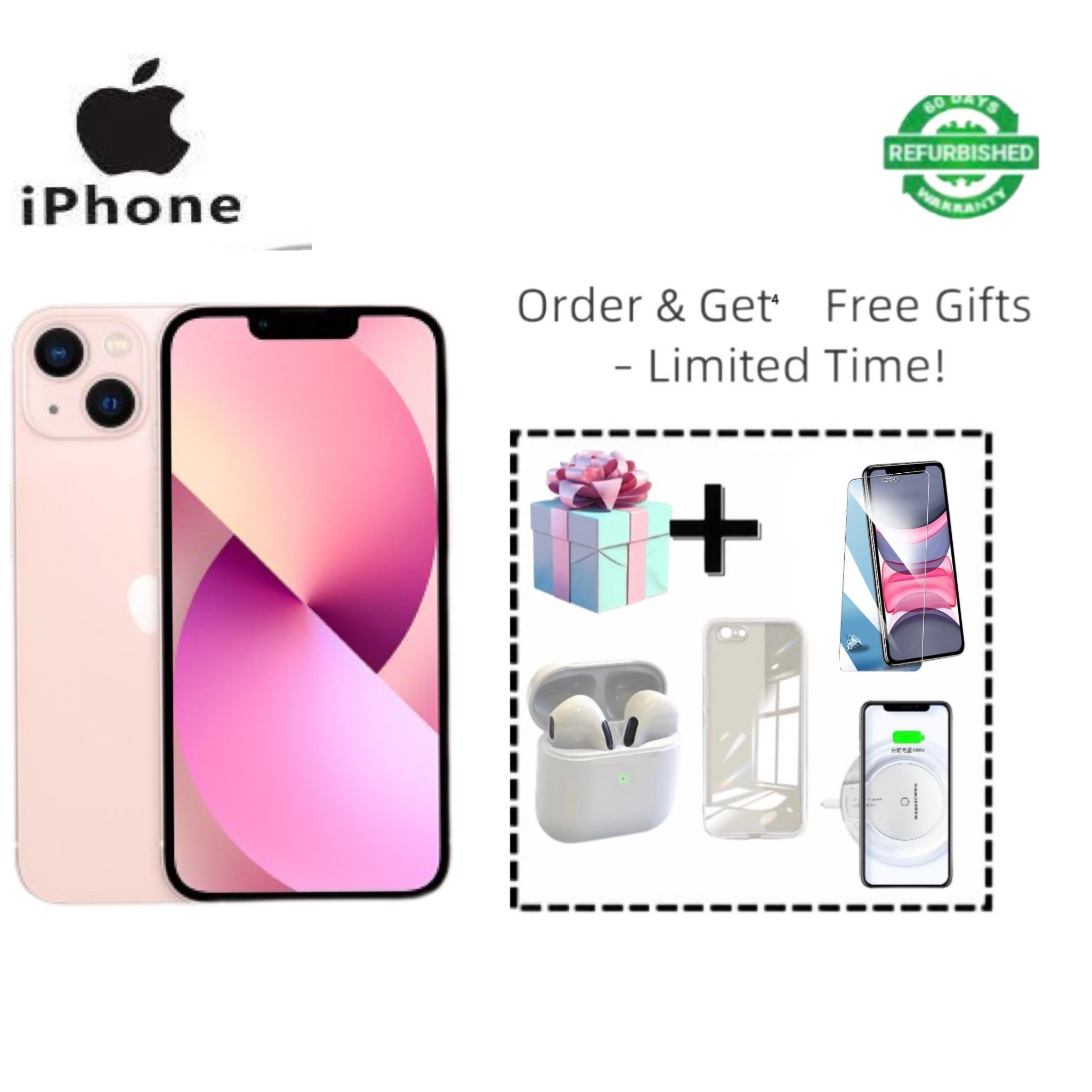 Refurbished Phone Apple iPhone 13 5G 6.1-inch 12MP+12MP Face ID apple smartphone With facial recognition capabilities 6.1-inch OLED-screen smartphone equipped with the A15 Bionic chip and a dual-camer