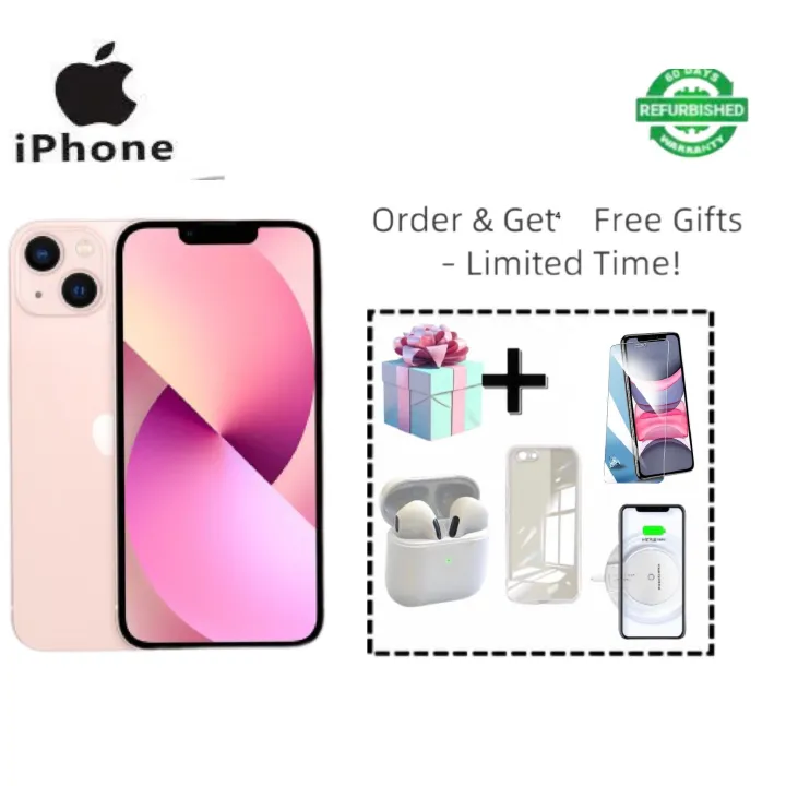 Refurbished Phone Apple iPhone 13 5G 6.1-inch 12MP+12MP Face ID apple smartphone With facial recognition capabilities 6.1-inch OLED-screen smartphone equipped with the A15 Bionic chip and a dual-camer