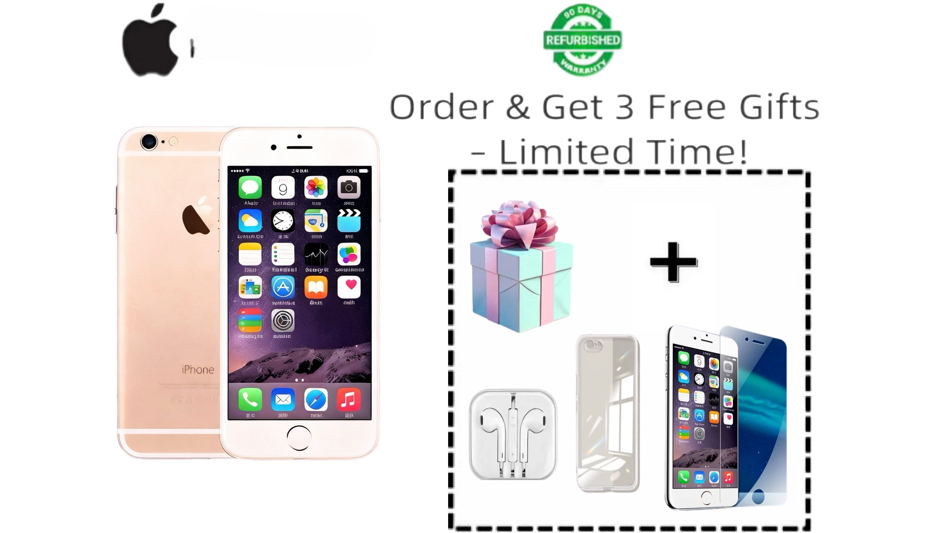 Refurbished Apple iPhone 6s Plus 16GB + 2GB 5.5-inch 2750mAh Battery 12MP+5MP without/with Fingerprint Unlocked Smart Phones iphone6s plus A9 chip 2G/3G/4G LTE Network