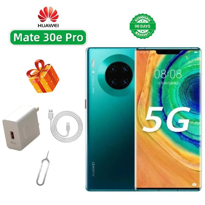 Refurbished Phone Huawei Mate 30 5G 6.62inch 8GB+128GB/256GB dual sim clean screen HarmonyOS version 40mp+24mp 4200mah huawei mate30 5G smartphone