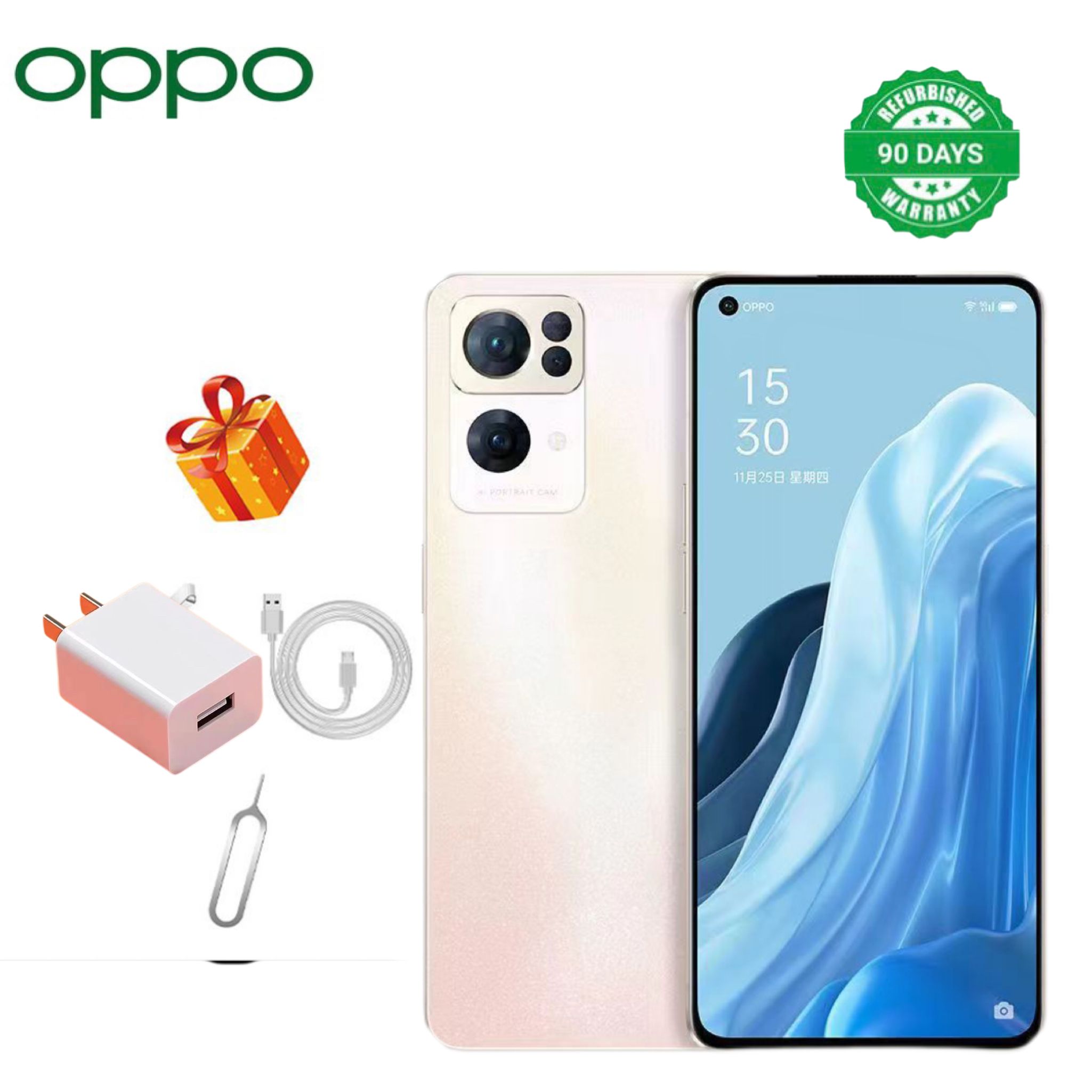 Refurbished OPPO Reno 7pro Dual Mode 5G Smartphone 6.55 Inch 4500mAh 8+256GB /12+256GB 4K Ultra HD Shooter Oppo Phone Facial Recognition Unlock