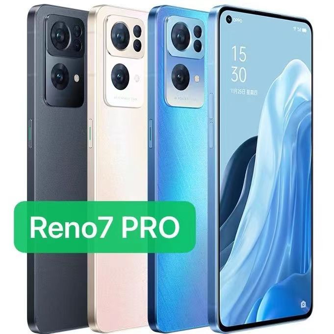 Refurbished OPPO Reno 7pro Dual Mode 5G Smartphone 6.55 Inch 4500mAh 8+256GB /12+256GB 4K Ultra HD Shooter Oppo Phone Facial Recognition Unlock