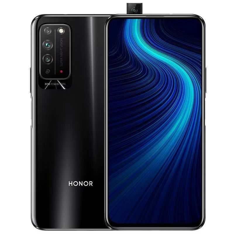 Refurbished Honor X10: 6.63-inch pop-up full display with SA/NSA dual-mode 5G, supporting the widest range of 9 major 5G frequency bands available in the industry. Fingerprint unlock support.