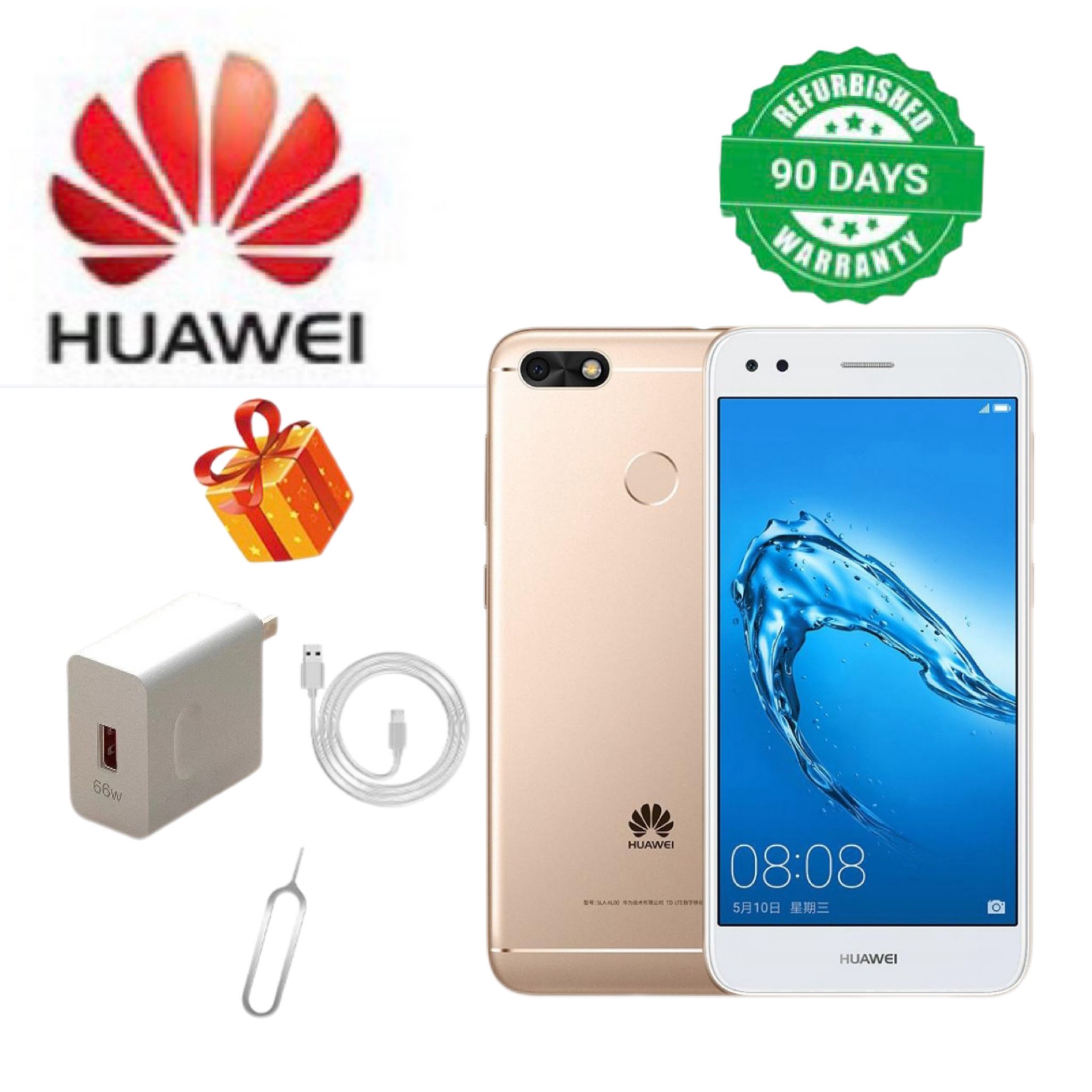 Refurbished Huawei Enjoy 7（P9 lite mini）Global Version Smart Phone 32G+3G with fingerprint unlock, support 2G/3G/4G dual card 4000mAh battery