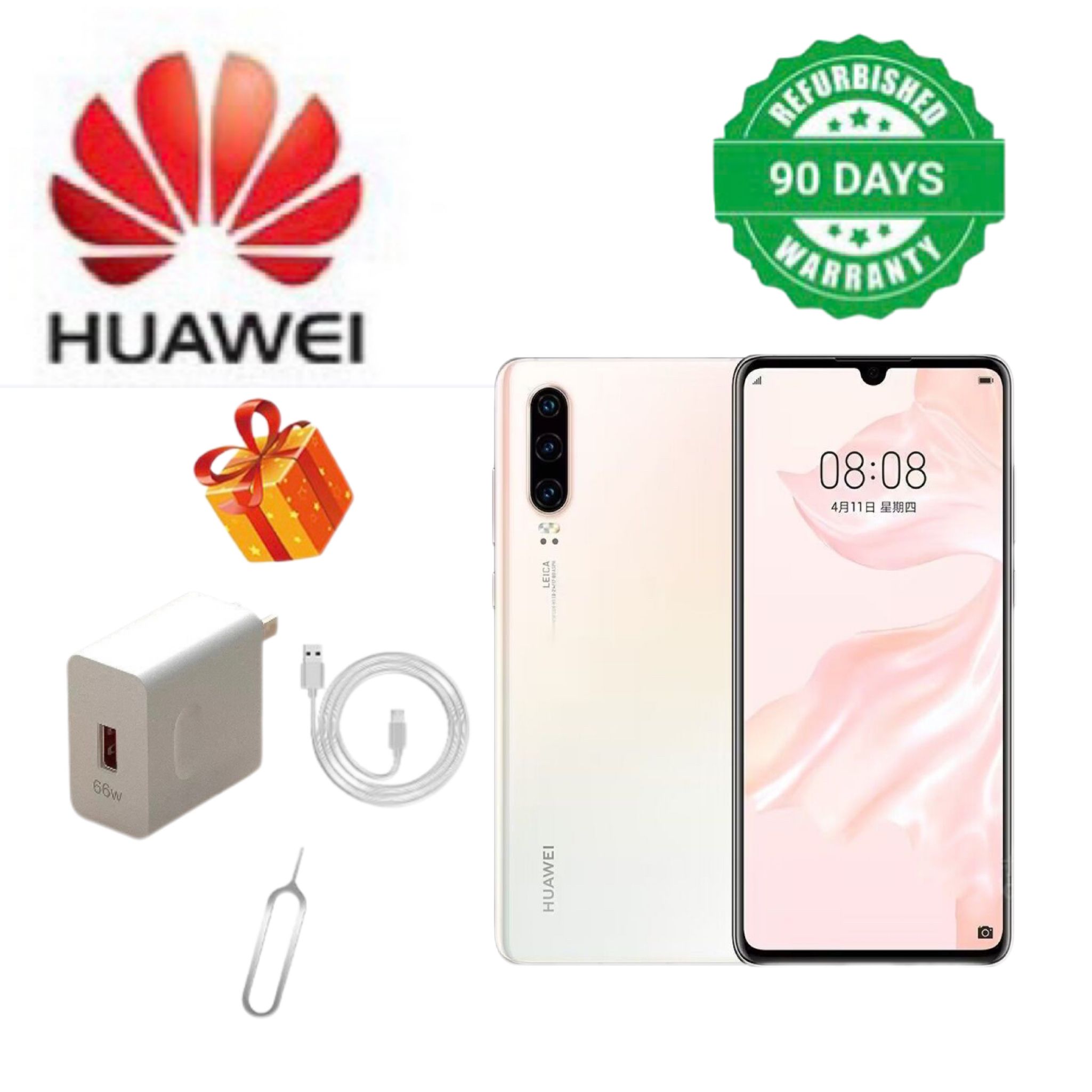 Refurbished Huawei P30 Pro 4G CPU HiSilicon Kirin 980 6.47-inch screen 40MP camera 4200mAh battery smartphone 8G+128G