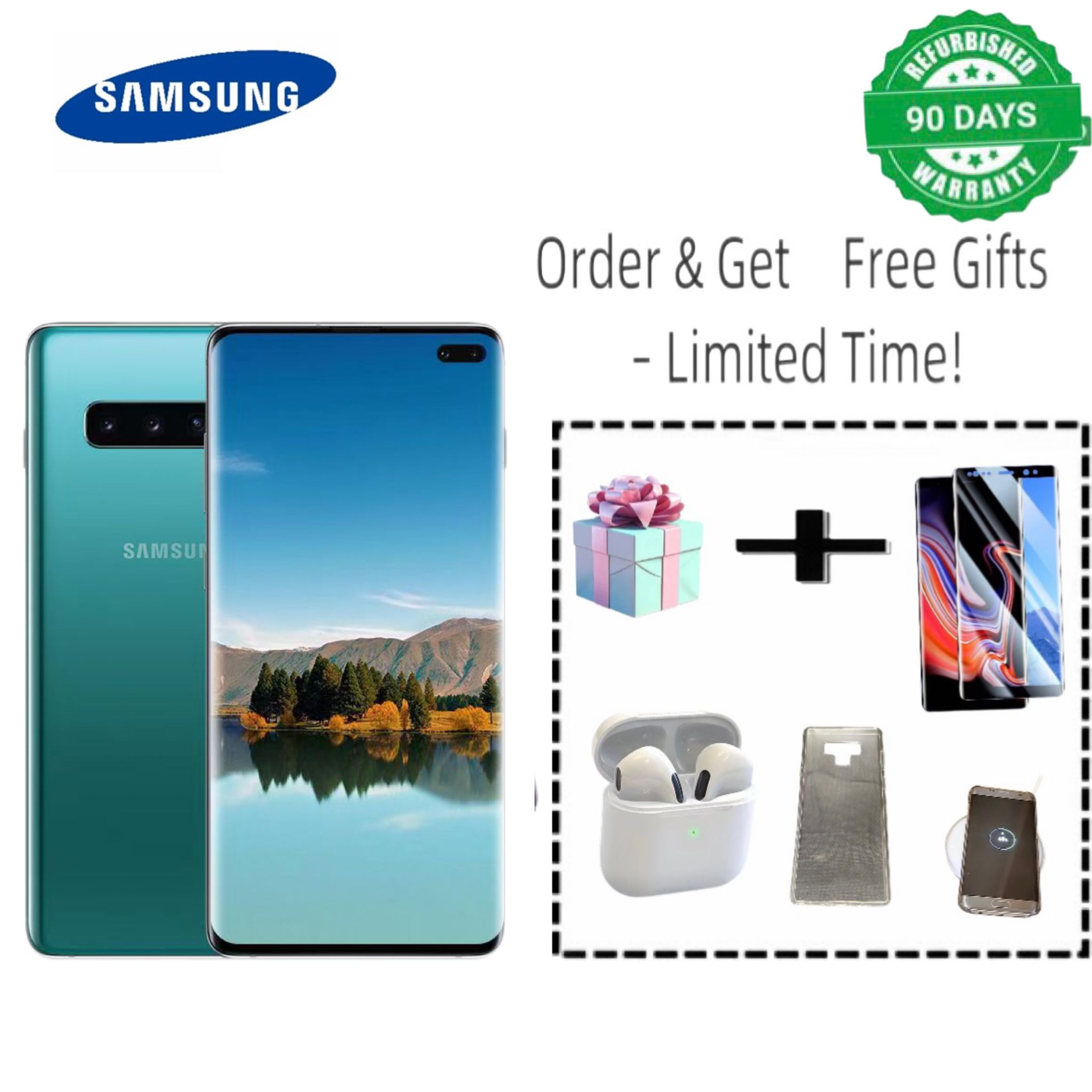 Refurbished Phone Samsung Galaxy S10 6.1inch 8GB+128GB dual sim 16mp+12mp 3400mah Samsung Galaxy S10 smartphone  Perfect display screen   No fingerprint recognition system